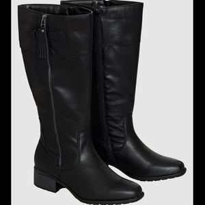 Evans Extra Wide Calf Size 8 Mansart Long Heeled Boots